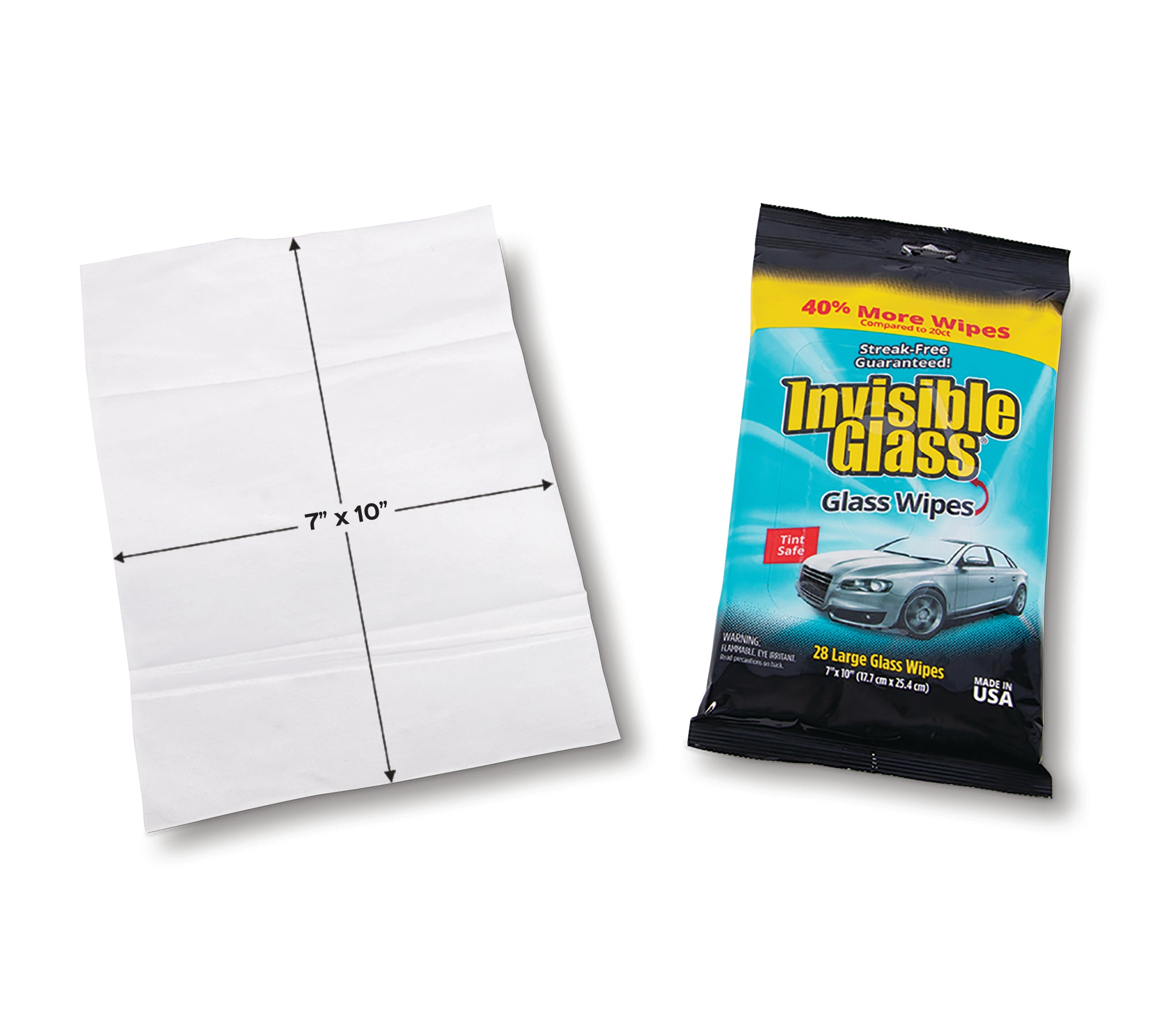 Invisible Glass Wipes Flat Pack