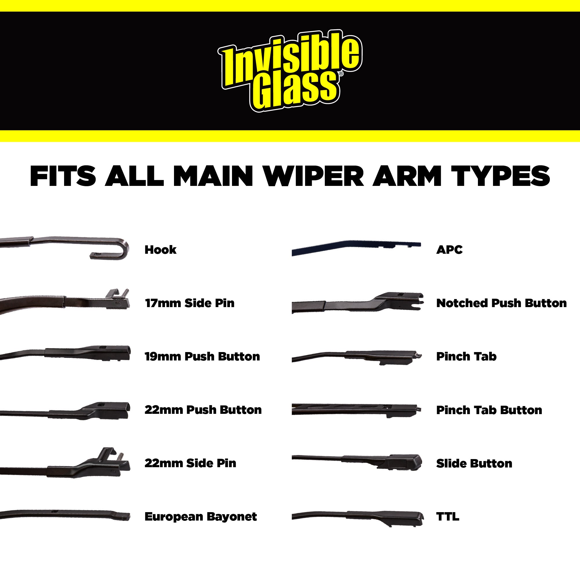 Invisible Glass Ceramic Silicone High Endurance Wiper Blade 17"